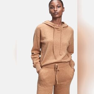 COPY - Gap Set Cash Like Bottom/Hoodie Cozy Lounge Wear Wide Leg Camel/Heather …